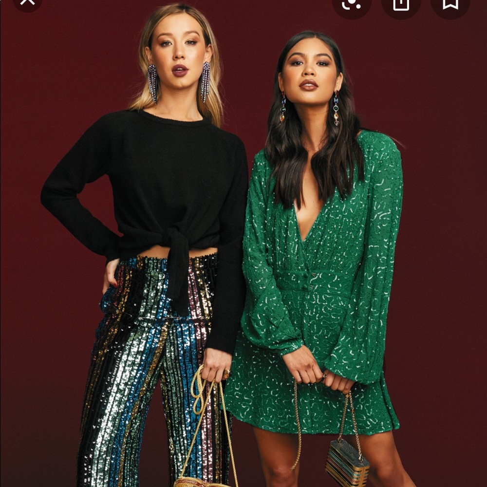 Show me your mumu Phyllis dress in Emerald